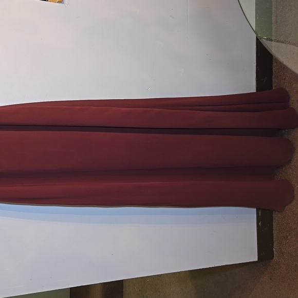 Jenny Yoo Charlie Tiered Ruffle Chiffon High-Neck Maxi Bridesmaid Gown In Merlot - Picture 6 of 13